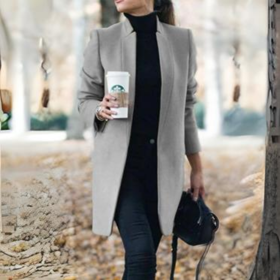 Damen Stehkragen Wintermantel Zeitloses Design - Eveloria