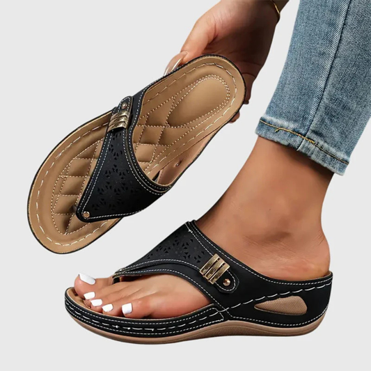 Damen Slip-On Sandalen Flache Schuhe - Eveloria