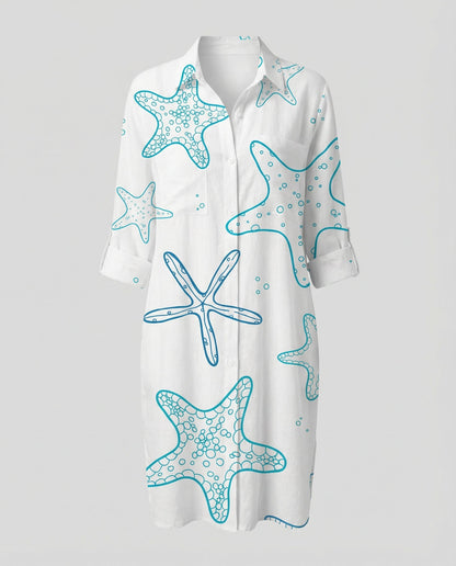 Damen Strandbluse Langarm Leicht