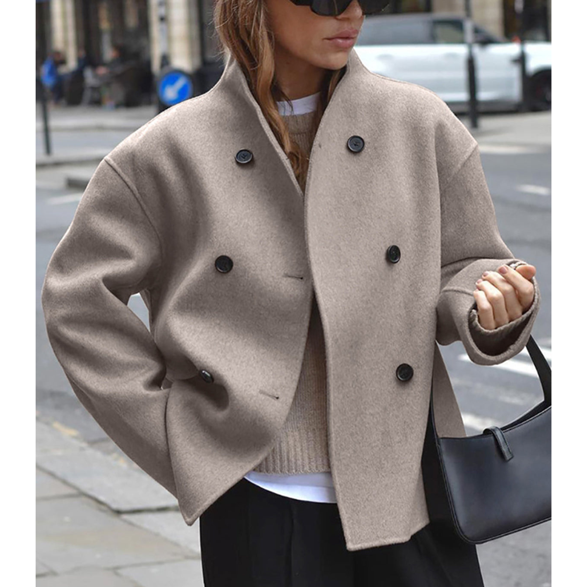 Eveloria Damen Oversized Mantel Übergangsjacke