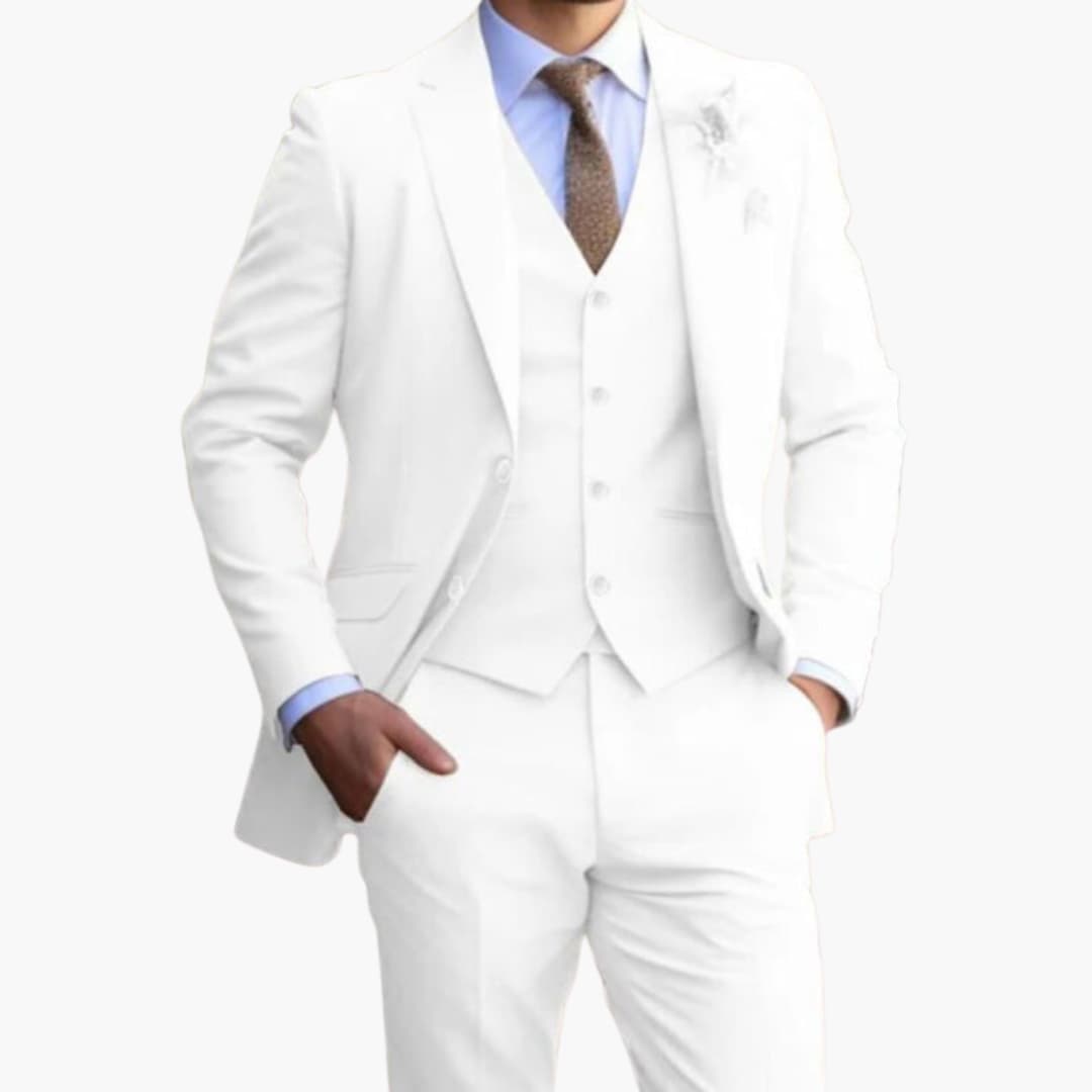 Herren Slimfit Anzug Elegant Komplett