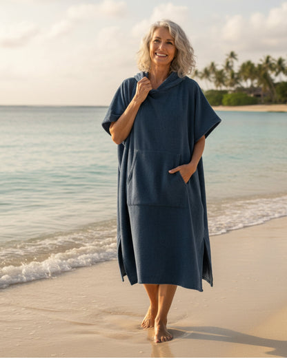 Damen Sommerponcho Kleid Strandmode Leicht - Eveloria
