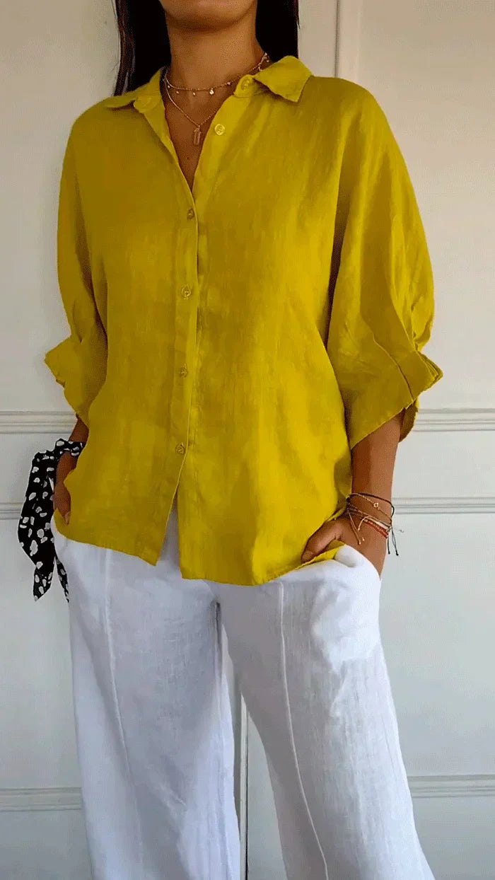 Damen Bluse Elegante Baumwolle Weiß