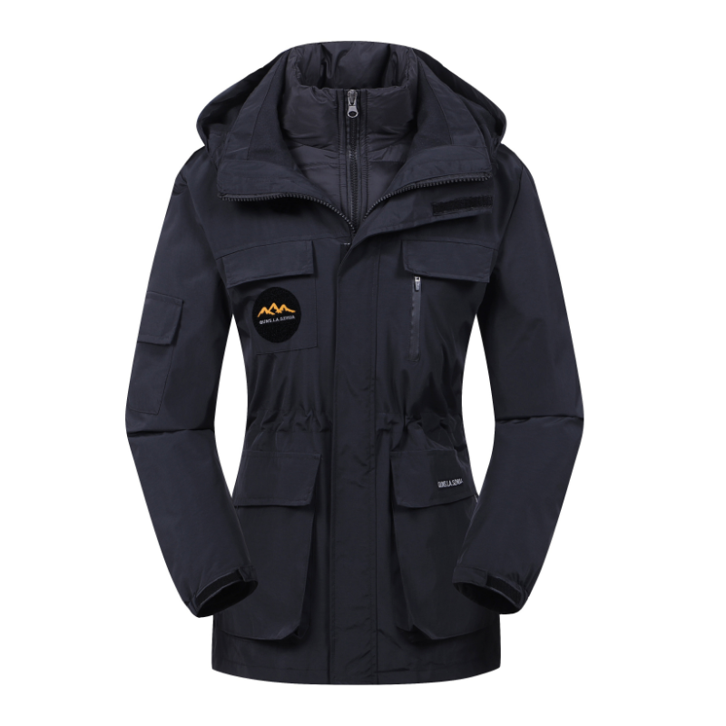 Damen Skijacke André Waterproof Isolierjacke Schwarz - Eveloria