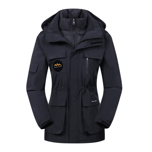 Damen Skijacke André Waterproof Isolierjacke Schwarz - Eveloria