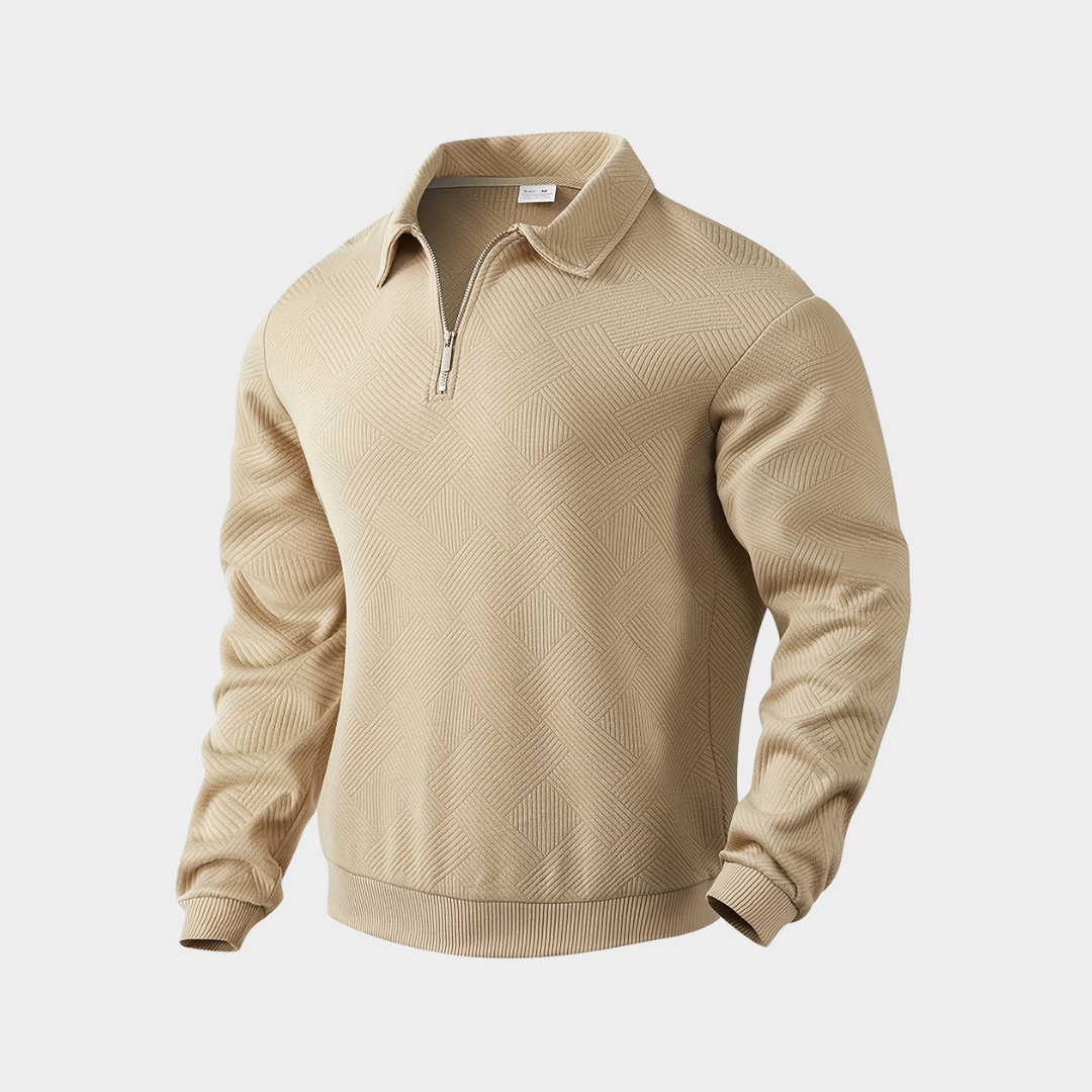 Herren Pullover Halb-Reißverschluss Freizeitshirt