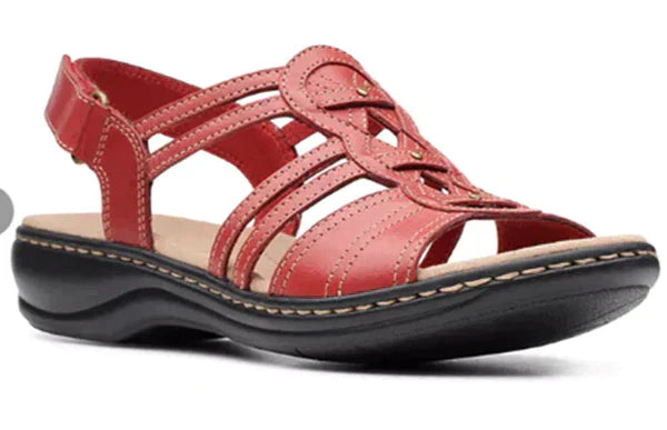 Eveloria Damen Flache Strandsandalen Bequem Leder Braun
