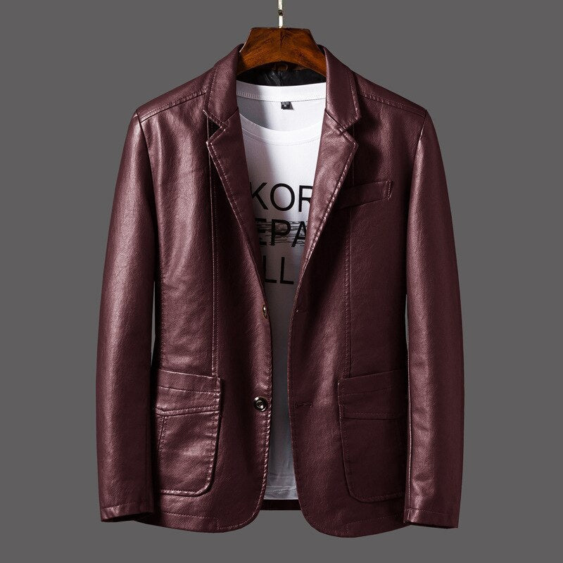 Eveloria Herren Lederjacke Modisch