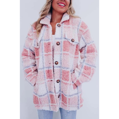 Damen Wintermantel Wolle Flauschig Warm