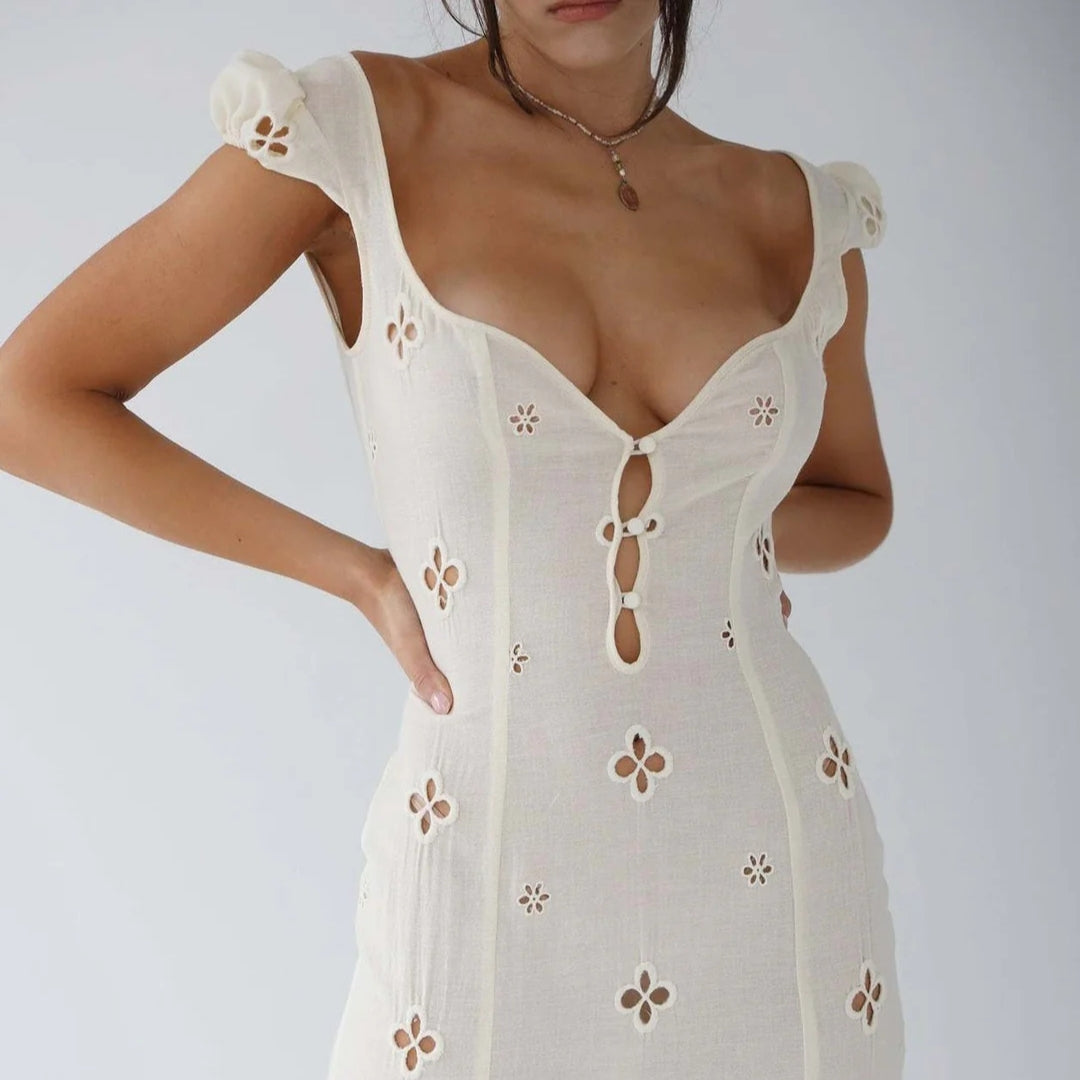 Damen Meerjungfrauen Midi Kleid Figurbetonter Schnitt