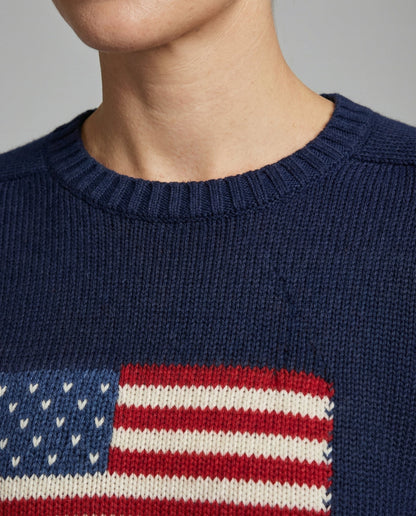 Amerikanische Flagge Strickpullover