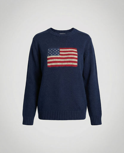Amerikanische Flagge Strickpullover