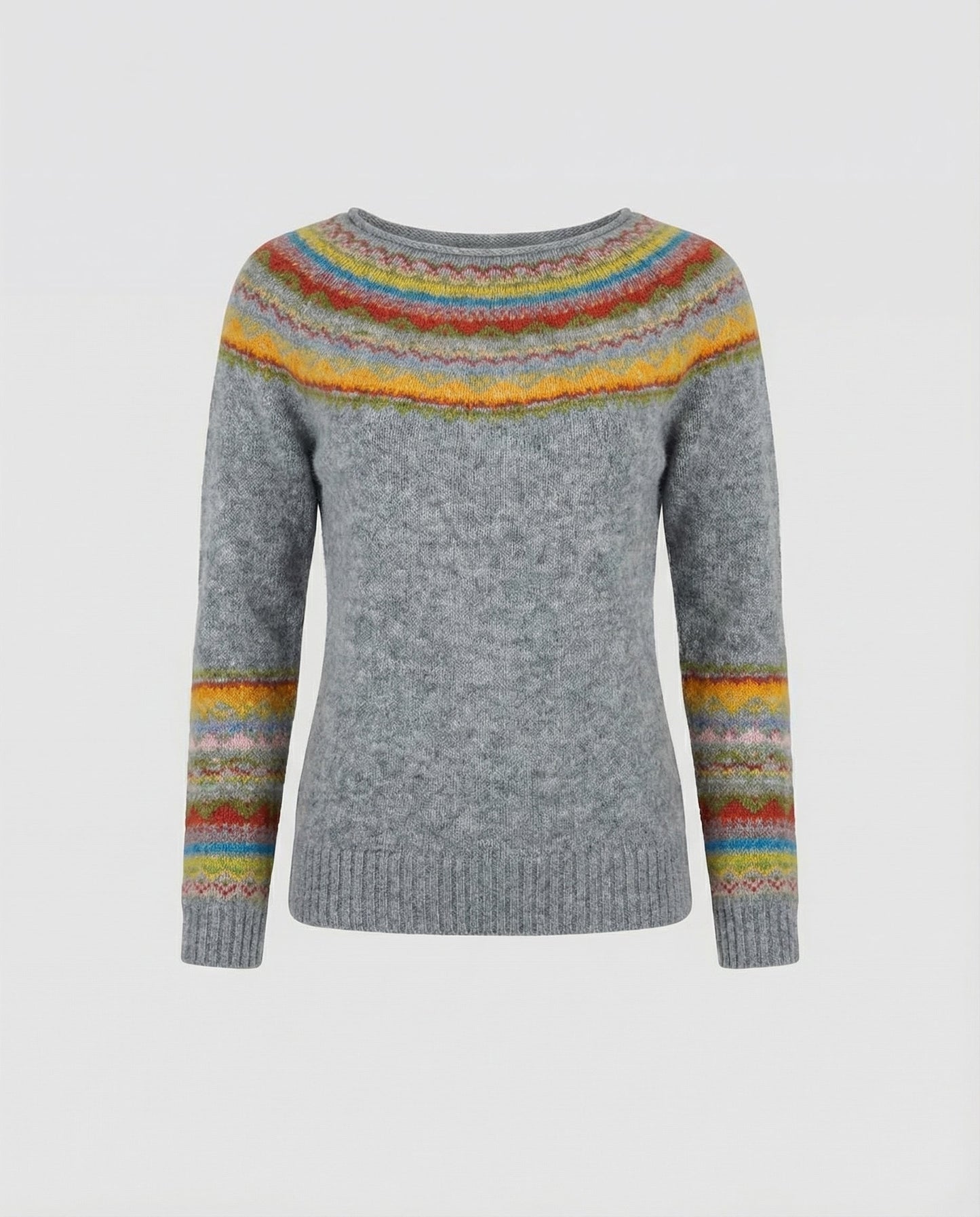 Retro Langarm-Pullover Baumwolle