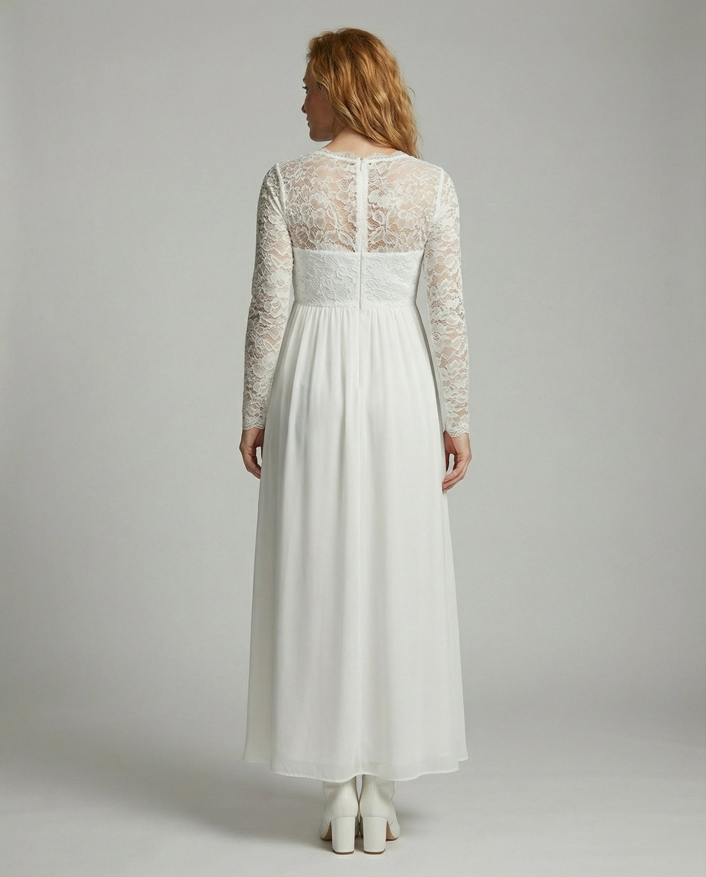 Elegantes Damen Maxikleid Spitze Schwangerenkleid
