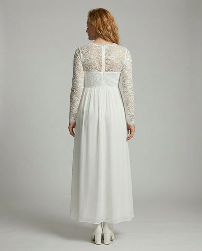 Elegantes Damen Maxikleid Spitze Schwangerenkleid