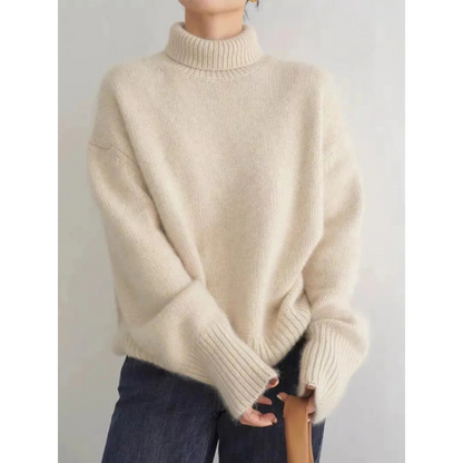 Damen Rollkragenpullover Loose Fit - Eveloria