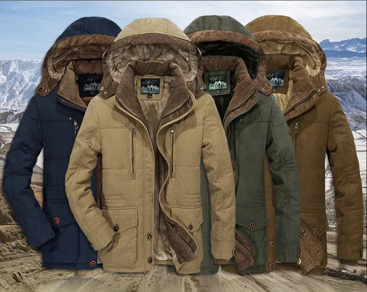 Herren Winterjacke Lang Mit Kapuze - Eveloria