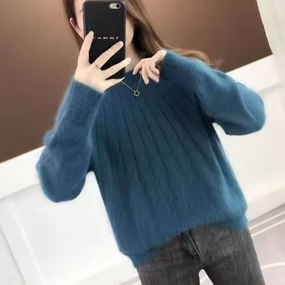 Eveloria Damen Strickpullover Kaschmirweich Rippmuster - Eveloria