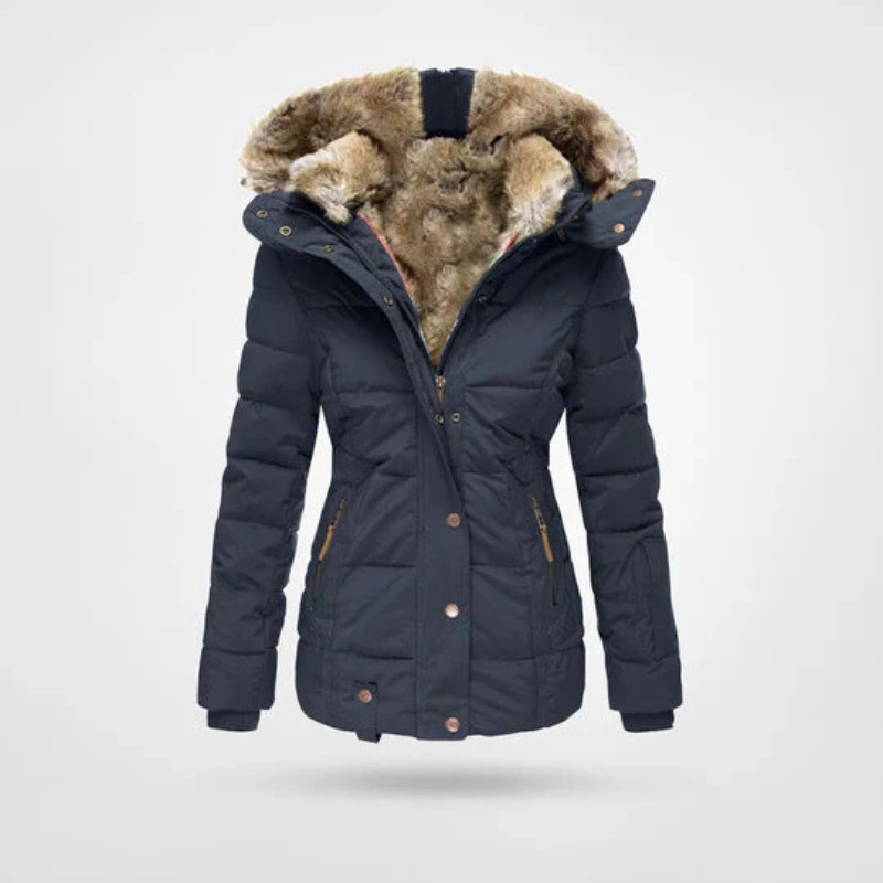 Eveloria Damen Winterjacke Gefüttert Kapuze - Eveloria