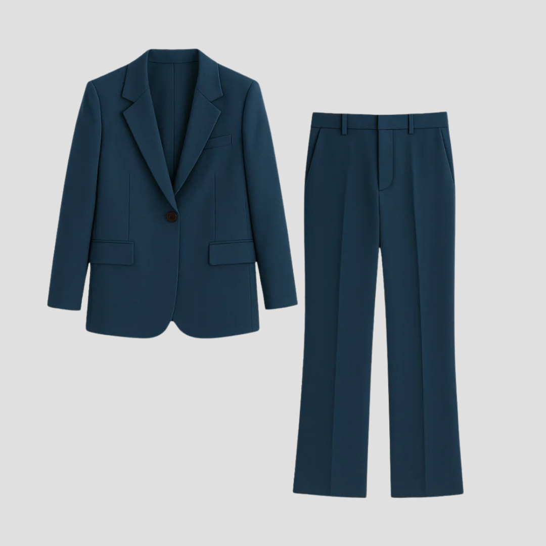 Damen Anzug-Set Langblazer Hose Maßgeschneidert