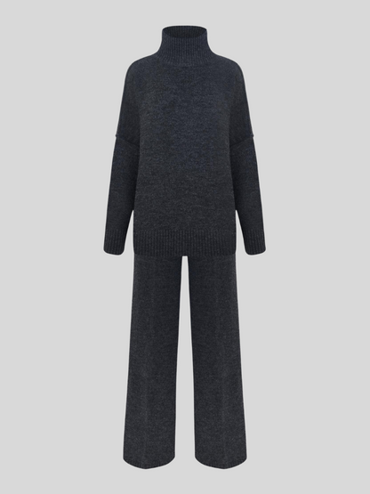 Damen Oversize Strickpullover Lounge-Set Gemütlich