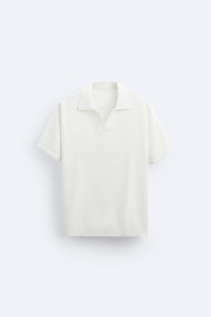 Klassisches Herren Poloshirt Weiß Baumwolle - Norvielle