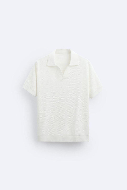Klassisches Herren Poloshirt Weiß Baumwolle - Norvielle