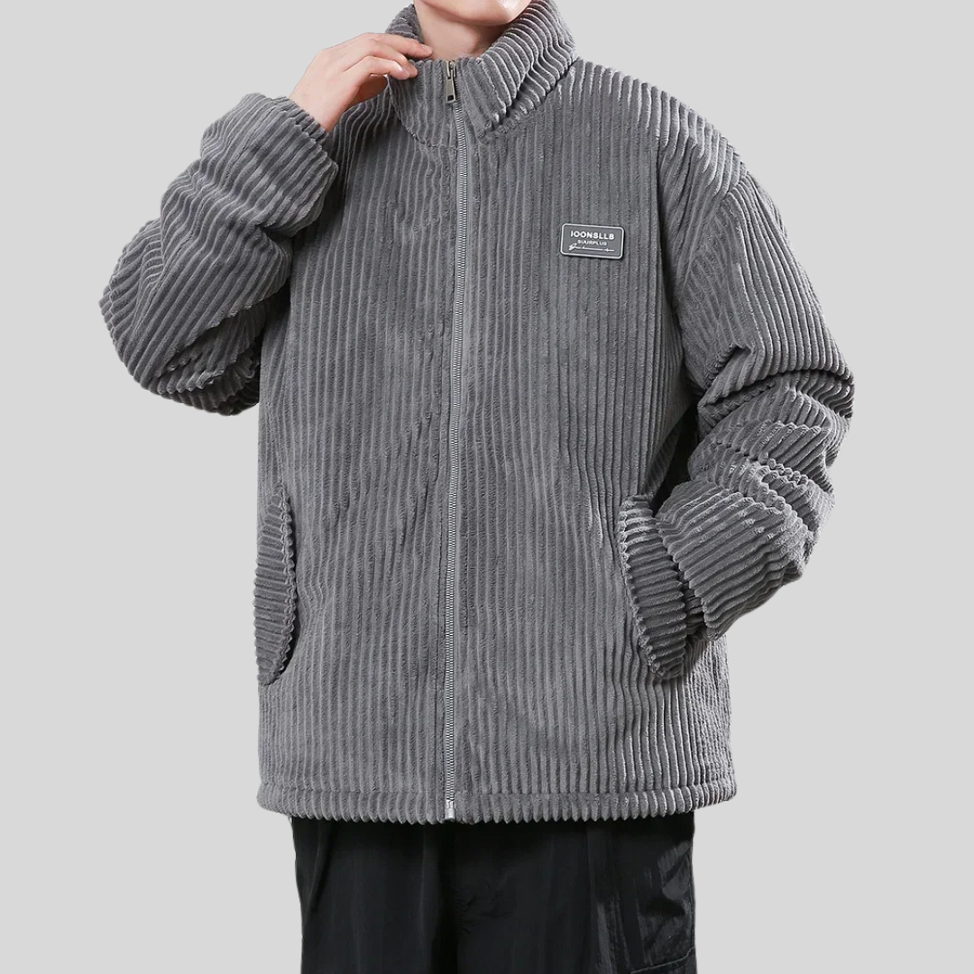 Eveloria Herren Cordjacke Stilvoll Braun - Eveloria