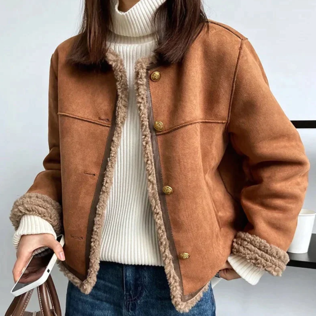 Eveloria Damen Winterjacke Warm Fleece