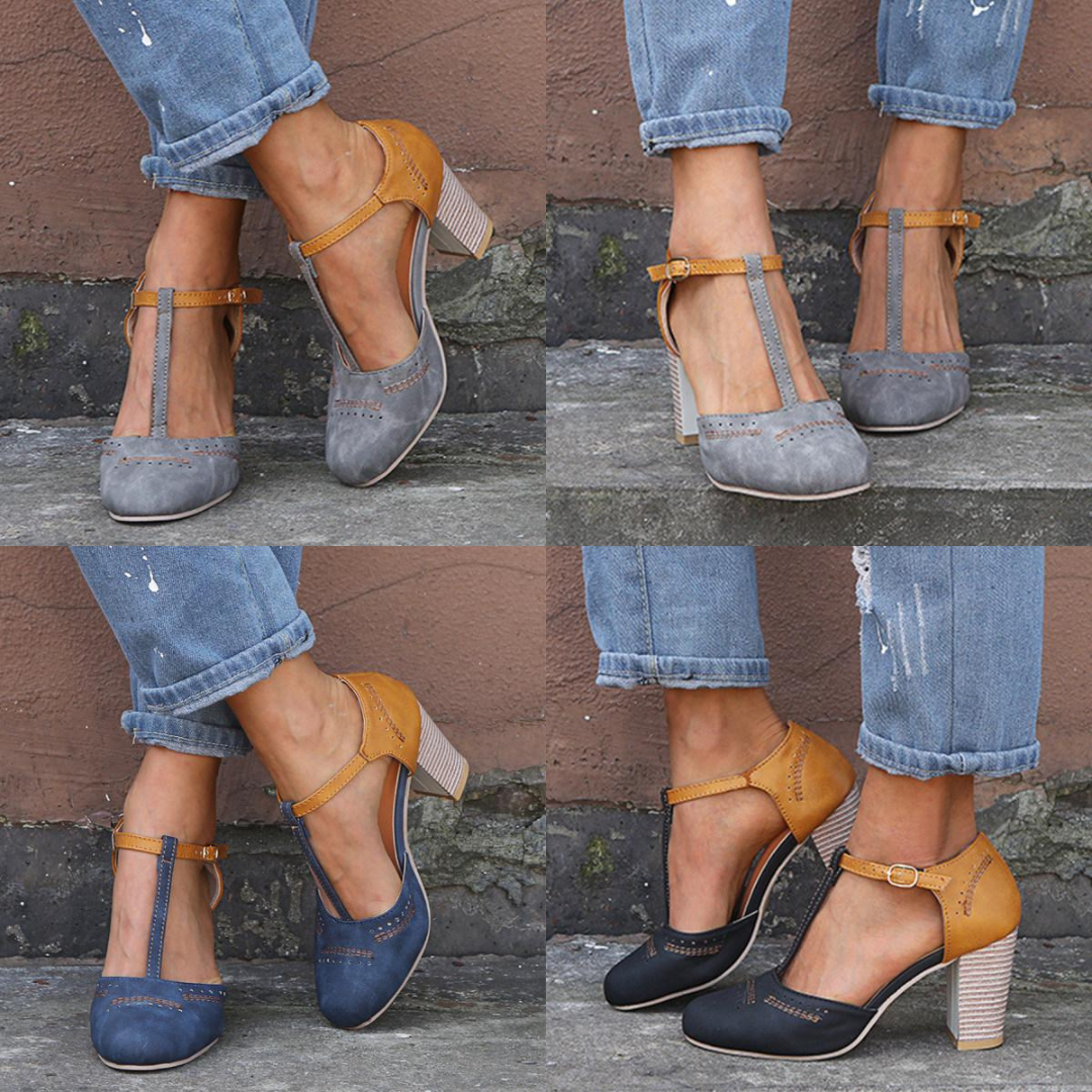 Eveloria Damen High Heels Elegant Leder