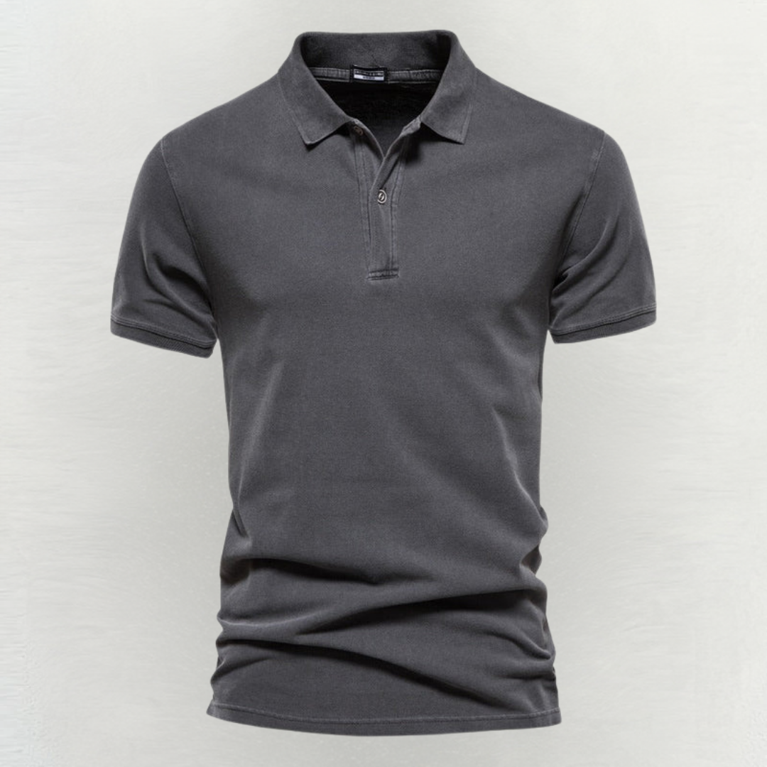 Herren Polo-Shirt Kurzarm Sommer Weiss