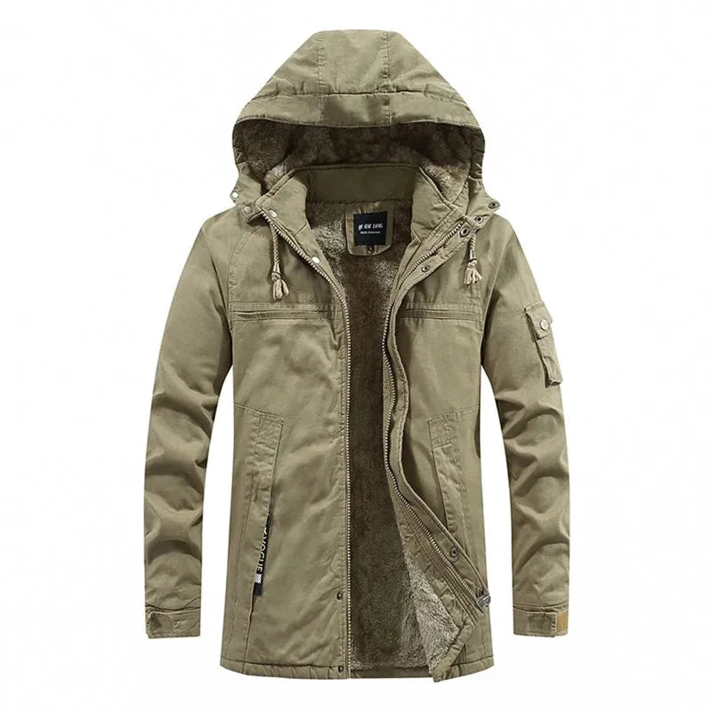 Herren Winterjacke Fleecegefüttert Lang - Eveloria