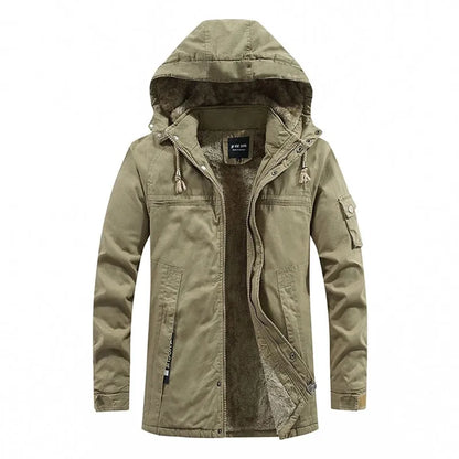 Herren Winterjacke Fleecegefüttert Lang - Eveloria