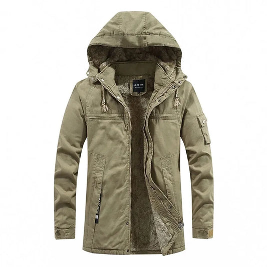 Herren Winterjacke Fleecegefüttert Lang - Eveloria