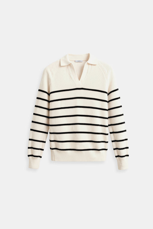 Gestreifte Herren Pullover mit Kragen - Norvielle