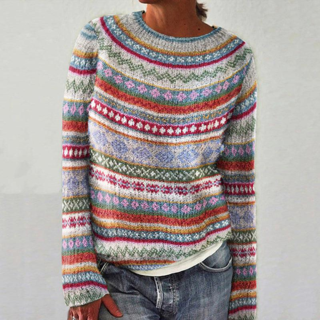 Damen Grobstrick Pullover Kurz