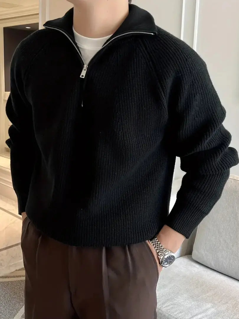 Eveloria Herren Langärmliger Strickpullover Lässig