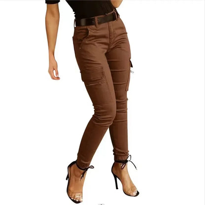 Eveloria Damen Cargo-Hose Hohe Taille