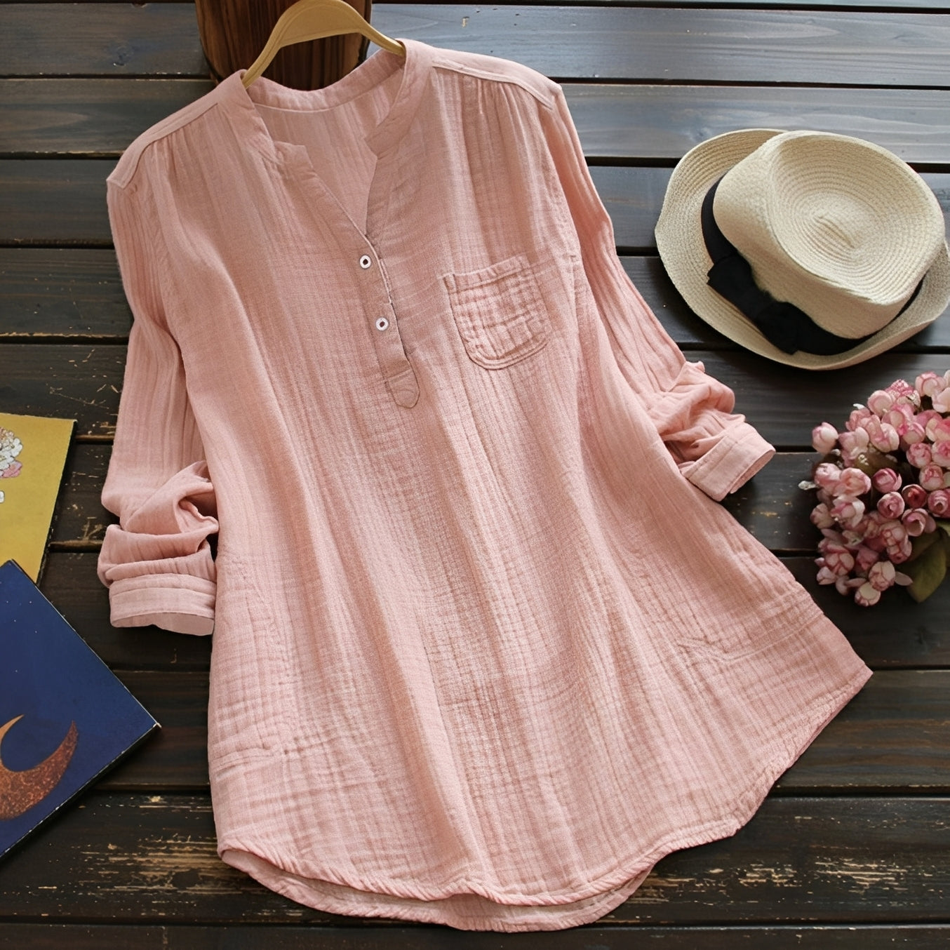 Damen Bluse Lockere Alltagsbluse Zeitlos