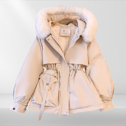 Eveloria Damen Daunenjacke Abnehmbarer Kragen