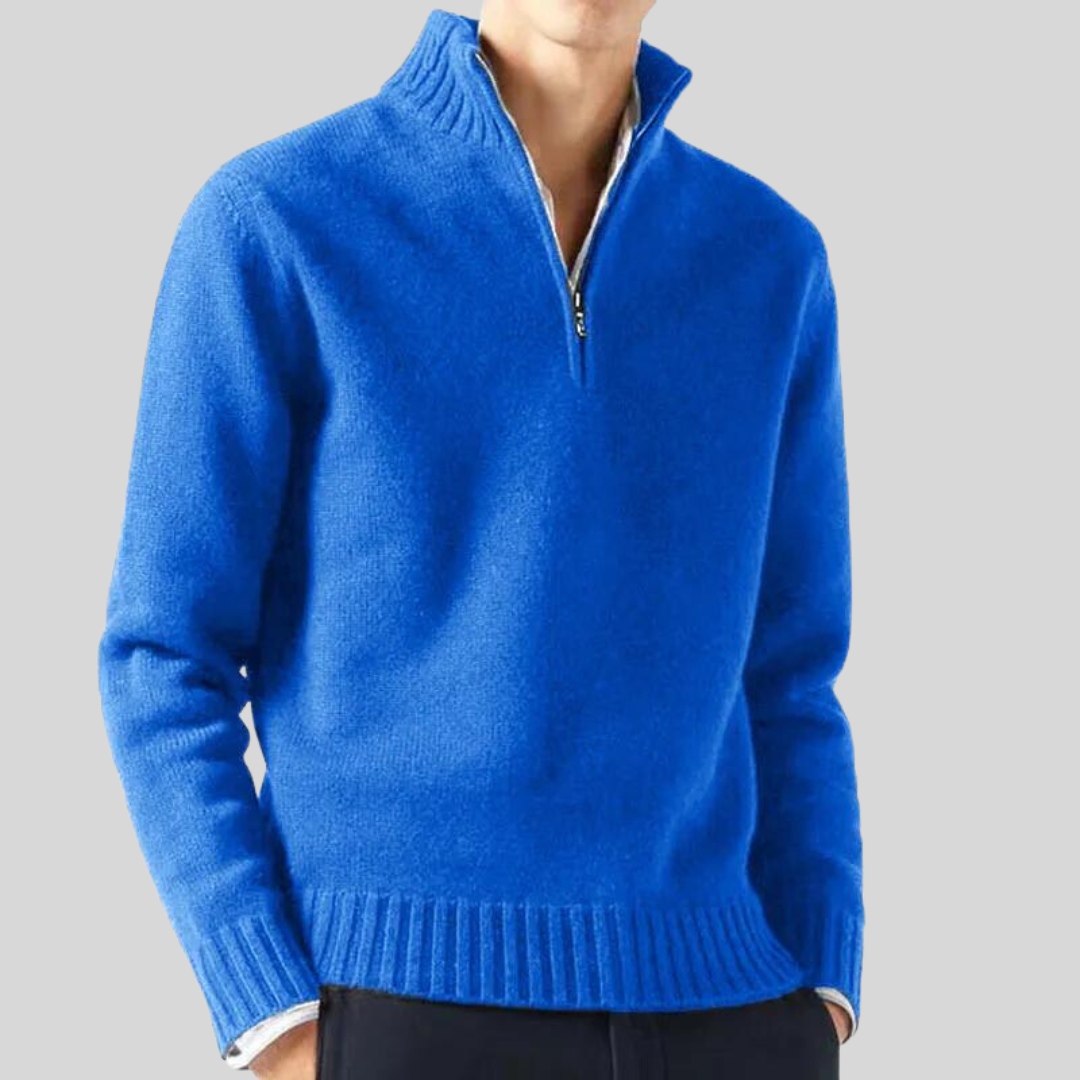 Herren Pullover Halbreißverschluss