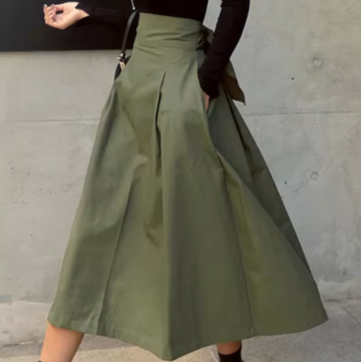 Damen Maxi Rock Schleifen Details Elegantes Design