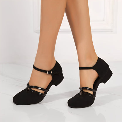 Damen Pumps Niedriger Absatz Leder