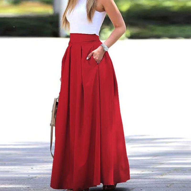 Damen Maxikleid Dünnes Sommerkleid Schwarz - Eveloria