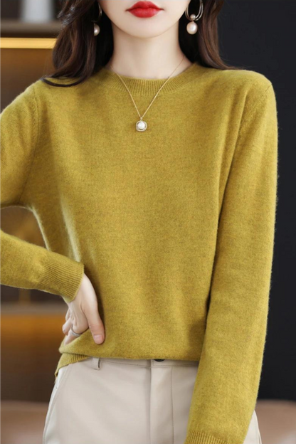 Eveloria Damen Wollpullover Klassisch