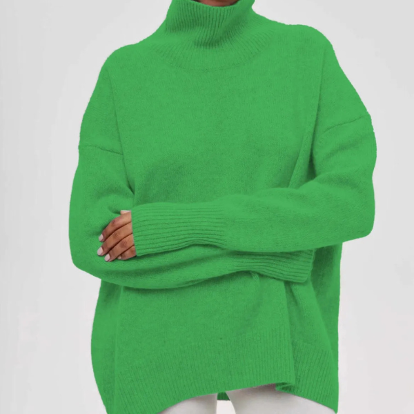 Damen Rollkragenpullover Lässige Passform Winter