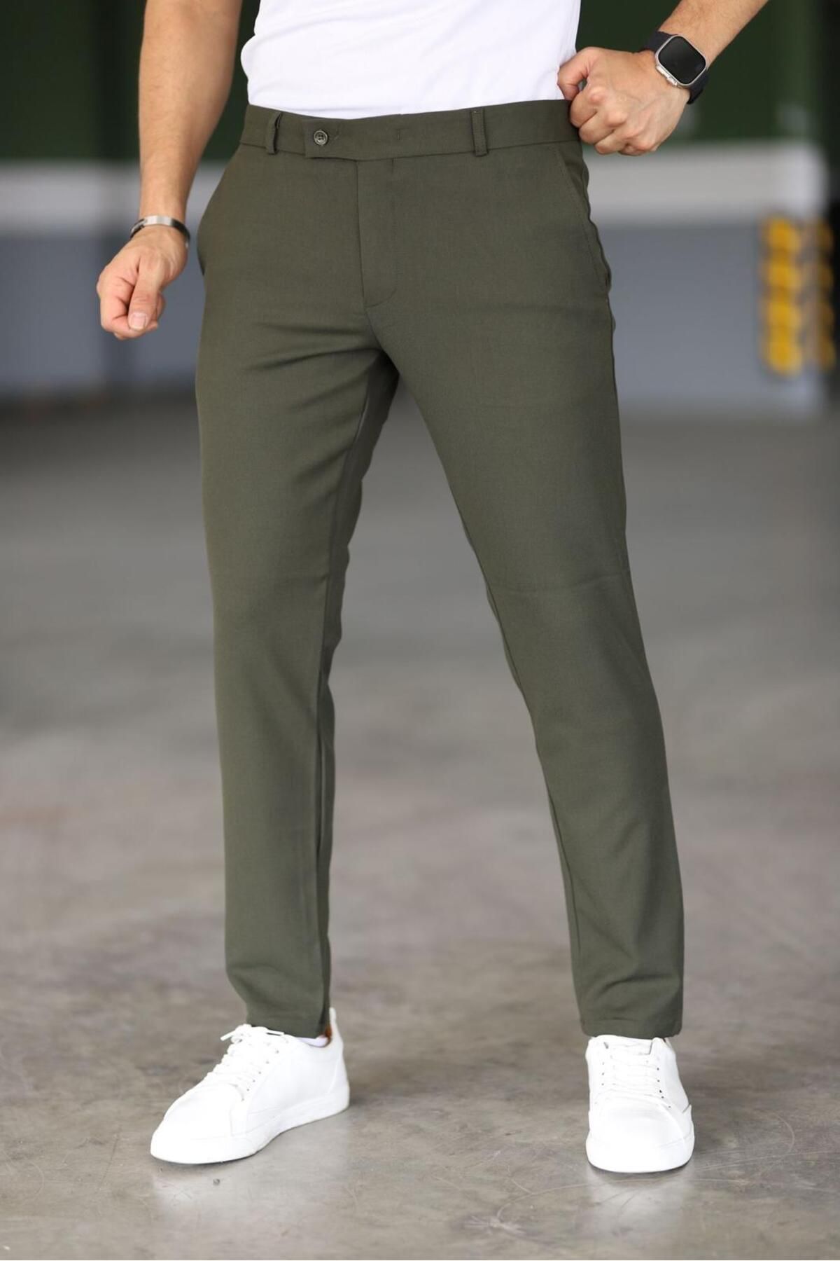 Malte Herren Chinos Slim Fit Dunkelgrün - Norvielle