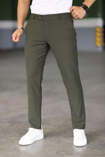 Malte Herren Chinos Slim Fit Dunkelgrün - Norvielle