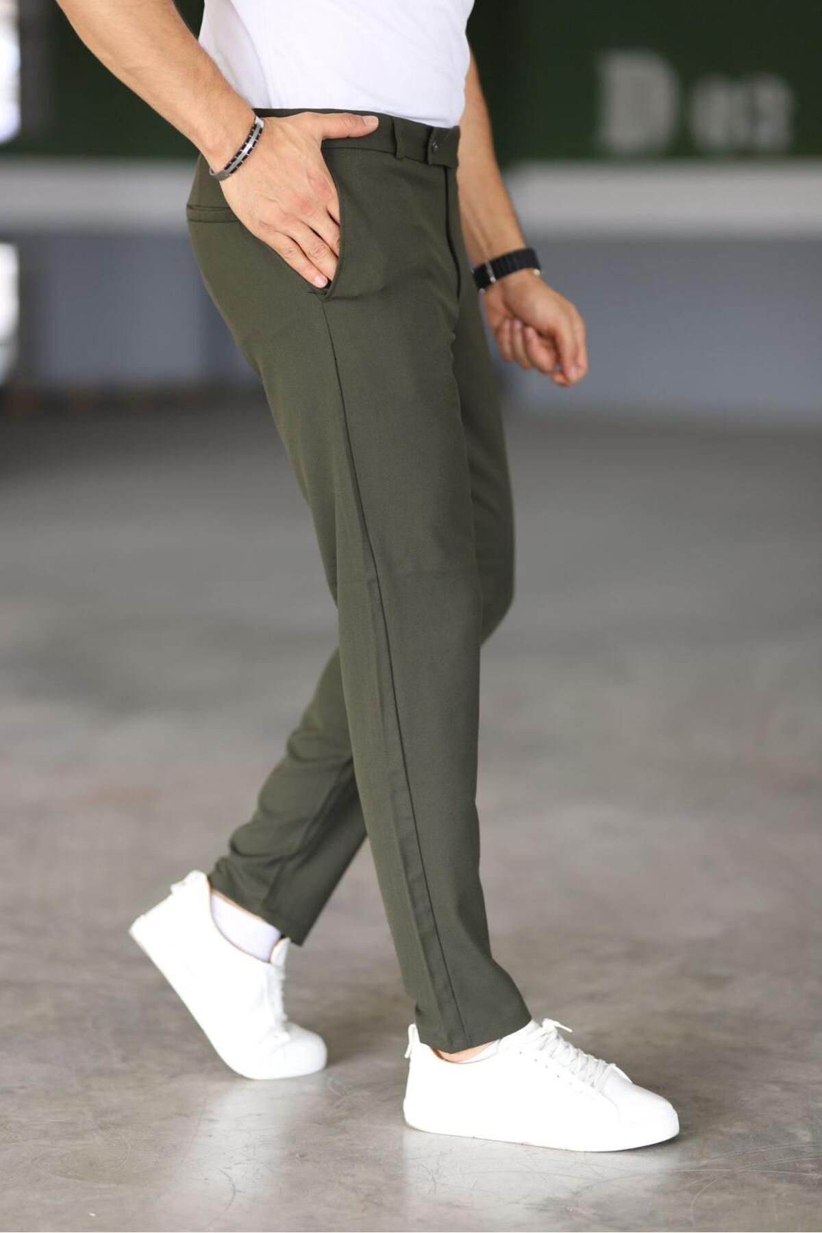 Malte Herren Chinos Slim Fit Dunkelgrün
