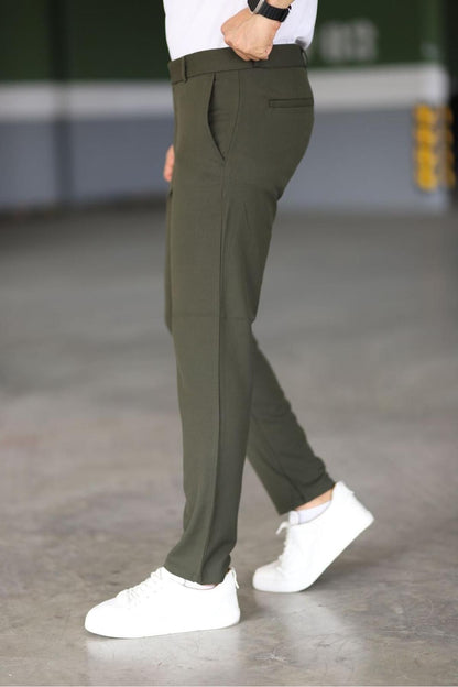 Malte Herren Chinos Slim Fit Dunkelgrün